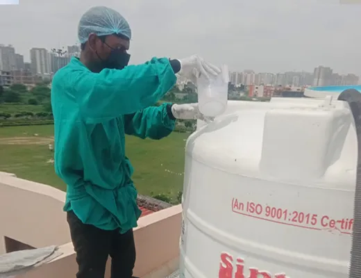 Overhead Water Tank Cleaning
